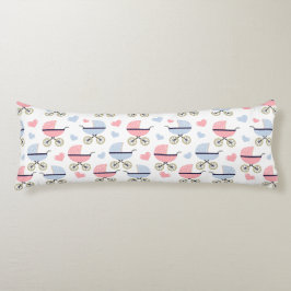 Cute Baby Carriage Roze Blue Baby Bedding Lichaamskussen
