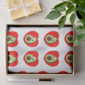 Cute Baby Cartoon Avocado in Red Heart Tissuepapier (Geschenk)