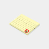 Cute Baby Cartoon Avocado in rood hart, met een ge Post-it® Notes (Schuin)