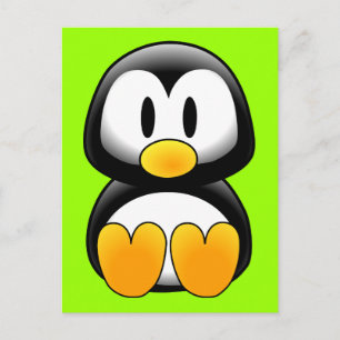 Cute Baby Cartoon Penguin Briefkaart