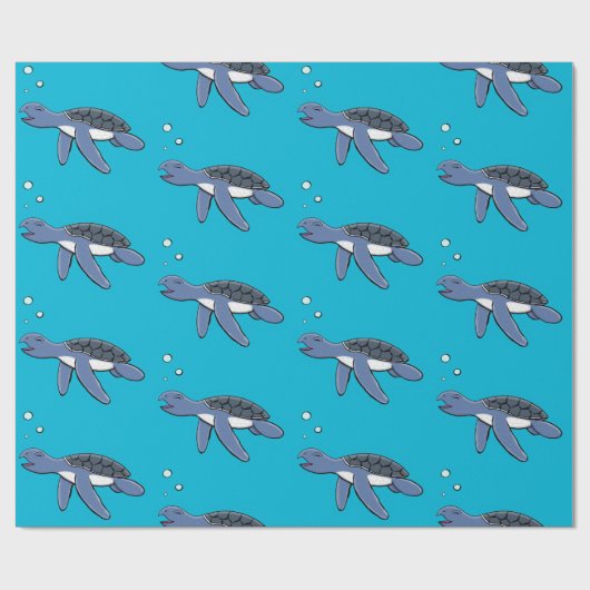 Cute baby cartoon zee  cadeaupapier (Vlak)