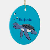 Cute baby cartoon zee  keramisch ornament (Rechts)