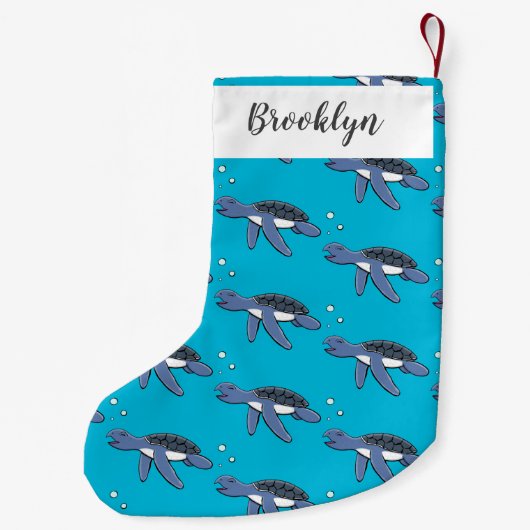 Cute baby cartoon zee kleine kerstsok (Achterkant)