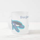 Cute baby cartoon zee  matglas koffiemok (Voorkant links)