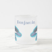 Cute baby cartoon zee  matglas koffiemok (Center)