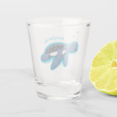 Cute baby cartoon zee  shot glas (Achterkant)