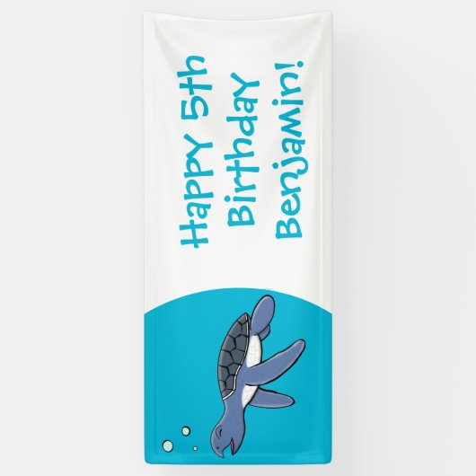 Cute baby cartoon zee spandoek (Verticaal)