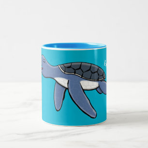 Cute baby cartoon zee  tweekleurige koffiemok