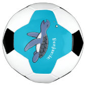 Cute baby cartoon zee  voetbal (Gedraaid)