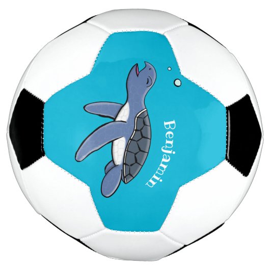 Cute baby cartoon zee  voetbal (Gedraaid)