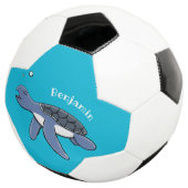 Cute baby cartoon zee  voetbal (Drie kwart)