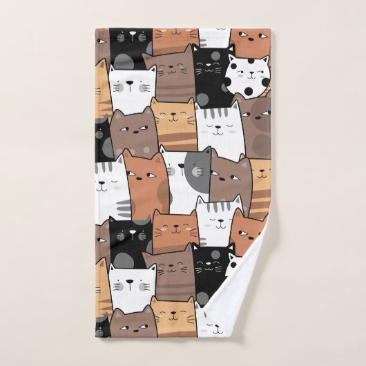 Cute baby cats Patroon - Bath Towels Bad Handdoek (Handdoek)