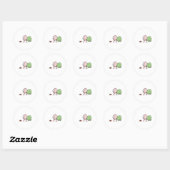Cute Baby Chasing Ladybug Ronde Sticker (Vel)