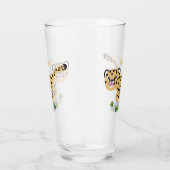 Cute baby cheetah draaiende cartoon illustratie glas (Rechts)