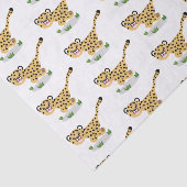 Cute baby cheetah draaiende cartoon illustratie tissuepapier (Detail)