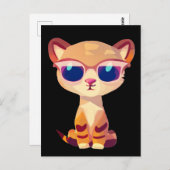 Cute Baby Cheetah met zonnebril Briefkaart (Voorkant / Achterkant)