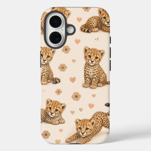 Cute Baby Cheetah Phone Case (Achterkant)
