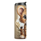 Cute Baby Cheetah Watercolor Illustration  Thermosbeker (Gedraaid links)