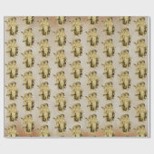 Cute Baby Cherub Cupid Angels Kraft Cadeaupapier (Vlak)