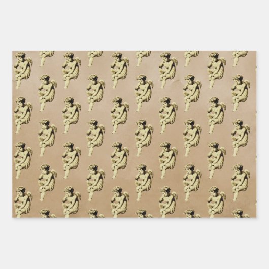Cute  Baby Cherub Cupid Angels Kraft Inpakpapier Vel (Voorkant 3)