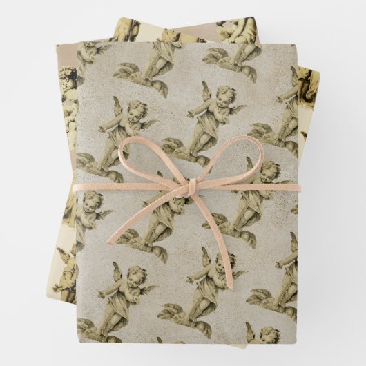 Cute  Baby Cherub Cupid Angels Kraft Inpakpapier Vel (In situ)
