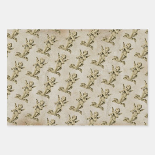 Cute  Baby Cherub Cupid Angels Kraft Inpakpapier Vel (Voorkant)