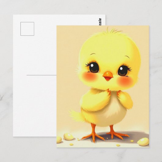 Cute Baby Chick Briefkaart (Voorkant / Achterkant)