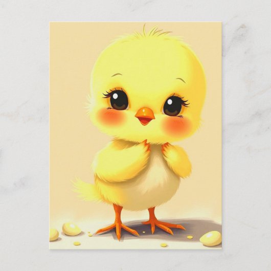 Cute Baby Chick Briefkaart (Voorkant)