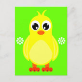 Cute Baby Chick Cartoon Briefkaart (Voorkant)