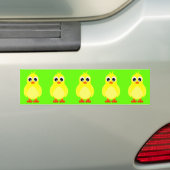 Cute Baby Chick Cartoon Bumpersticker (Op auto)
