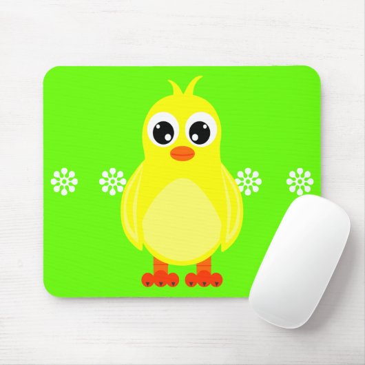 Cute Baby Chick Cartoon Muismat (Met muis)