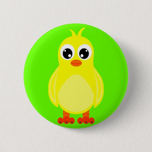 Cute Baby Chick Cartoon Ronde Button 5,7 Cm (Voorkant)