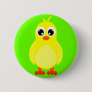 Cute Baby Chick Cartoon Ronde Button 5,7 Cm