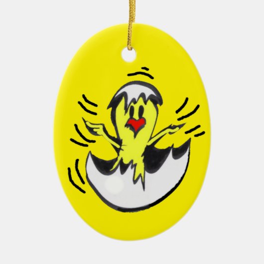 Cute Baby Chick Easter Ornament (Voorkant)