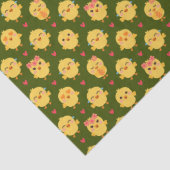 Cute Baby Chick Love with Hearts Tissuepapier (Detail)
