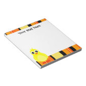 Cute Baby Chick - Oranje streep Notitieblok (Schuin)