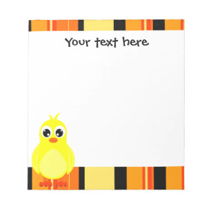 Cute Baby Chick - Oranje streep Notitieblok