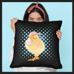 Cute Baby Chick Pink Bubblegum Kussen