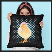 Cute Baby Chick Pink Bubblegum Kussen