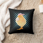 Cute Baby Chick Pink Bubblegum Kussen (Deken)