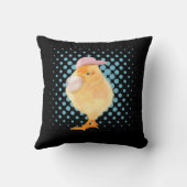 Cute Baby Chick Pink Bubblegum Kussen (Achterkant)