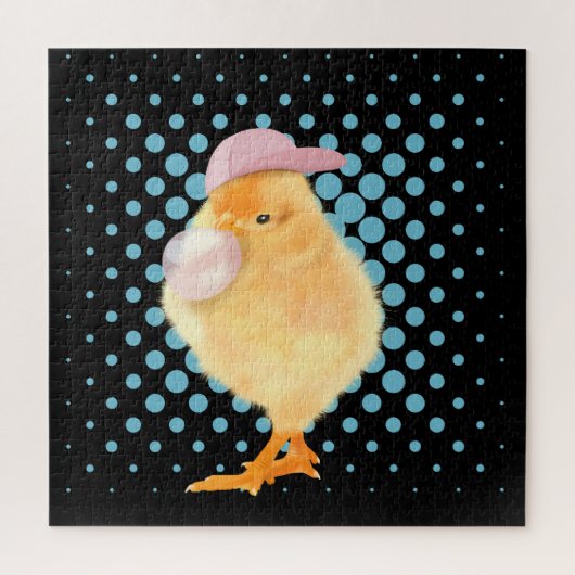 Cute Baby Chick Pink Bubblegum Legpuzzel (Verticaal)