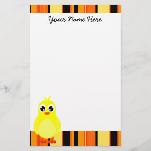 Cute Baby Chick Stationery Briefpapier