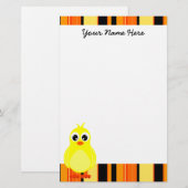 Cute Baby Chick Stationery Briefpapier (Voorkant / Achterkant)