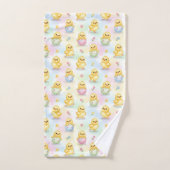 Cute Baby Chick Watercolor Easter Bad Handdoek (Handdoek)