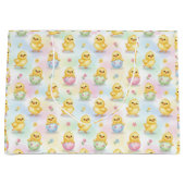 Cute Baby Chick Watercolor Easter Groot Cadeauzakje (Voorkant)