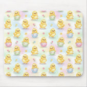 Cute Baby Chick Watercolor Easter Muismat (Voorkant)