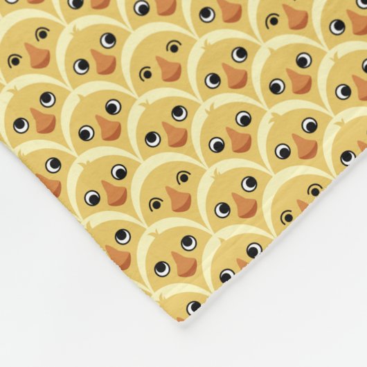 Cute Baby Chicken Pattern Fleece Blanket Deken (Hoek)