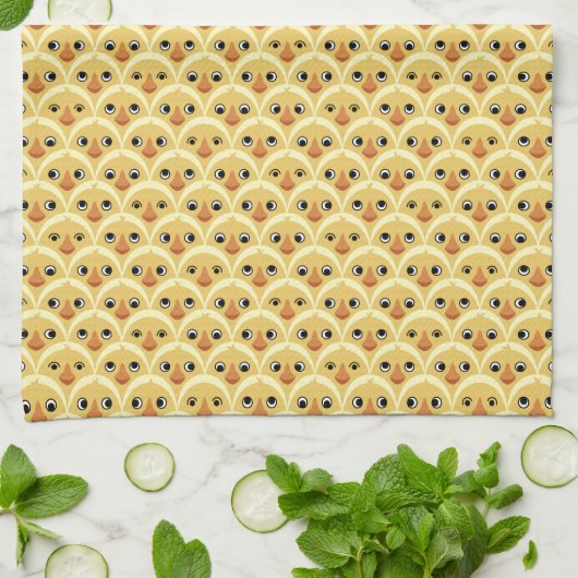 Cute Baby Chicken Pattern Yellow Kitchen Towel Theedoek (Gevouwen)