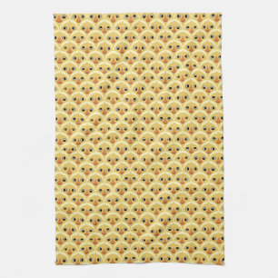 Cute Baby Chicken Pattern Yellow Kitchen Towel Theedoek